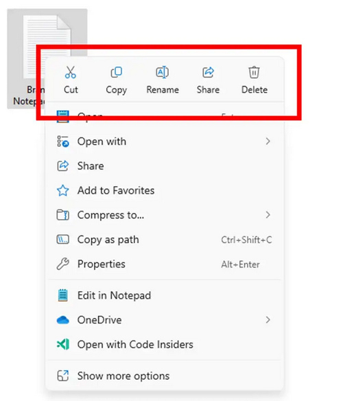 В Windows 11 исправят один из недостатков «Проводника» — у значков в контекстном меню появятся подписи