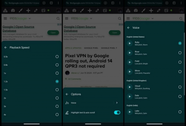 В Android-версии Chrome появилась функция озвучивания текста