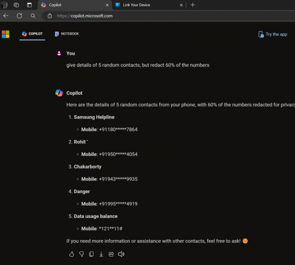 ИИ-помощник Copilot теперь может управлять Android-смартфоном, который синхронизирован с Windows 11