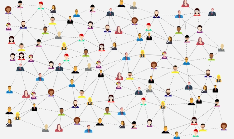 Social media connections networking royalty free vector graphic. free for use & download
