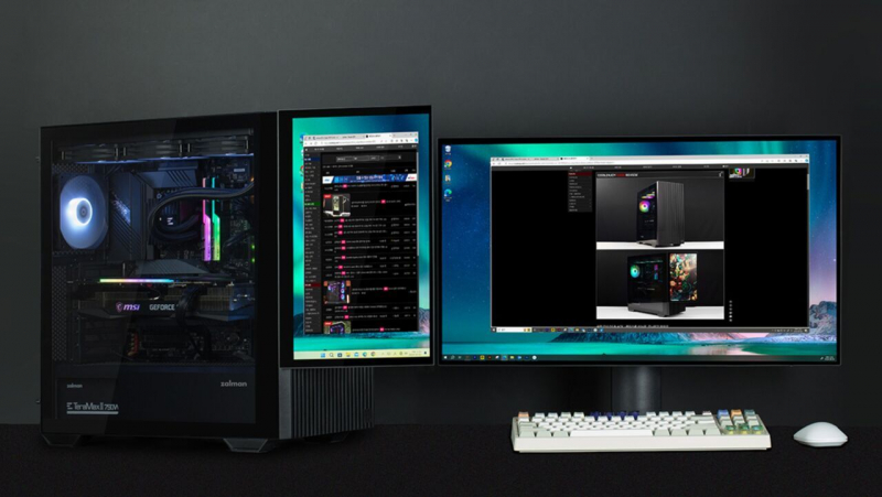 ZALMAN представила корпус со встроенным 15,6-дюймовым дисплеем