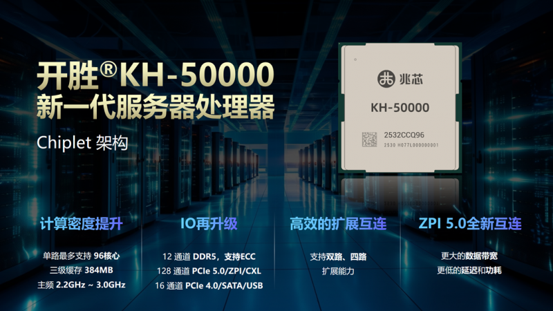 Китайский ответ AMD EPYC: компания Zhaoxin показала процессор с 96 ядрами